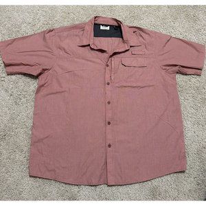 Wrangler Authentics Men’s Short Sleeve Shirt Size 2XL Red Button Down W/ Pockets